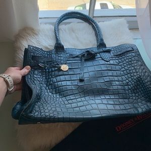 Dooney & Bourke blue crocodile leather purse